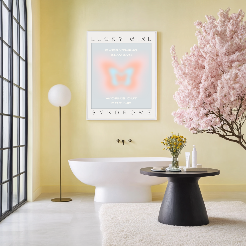 Lucky Girl Syndrome – Butterfly Manifestation Print