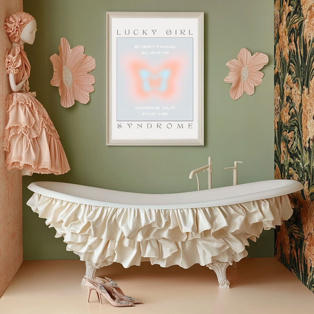 Lucky Girl Syndrome – Butterfly Manifestation Print