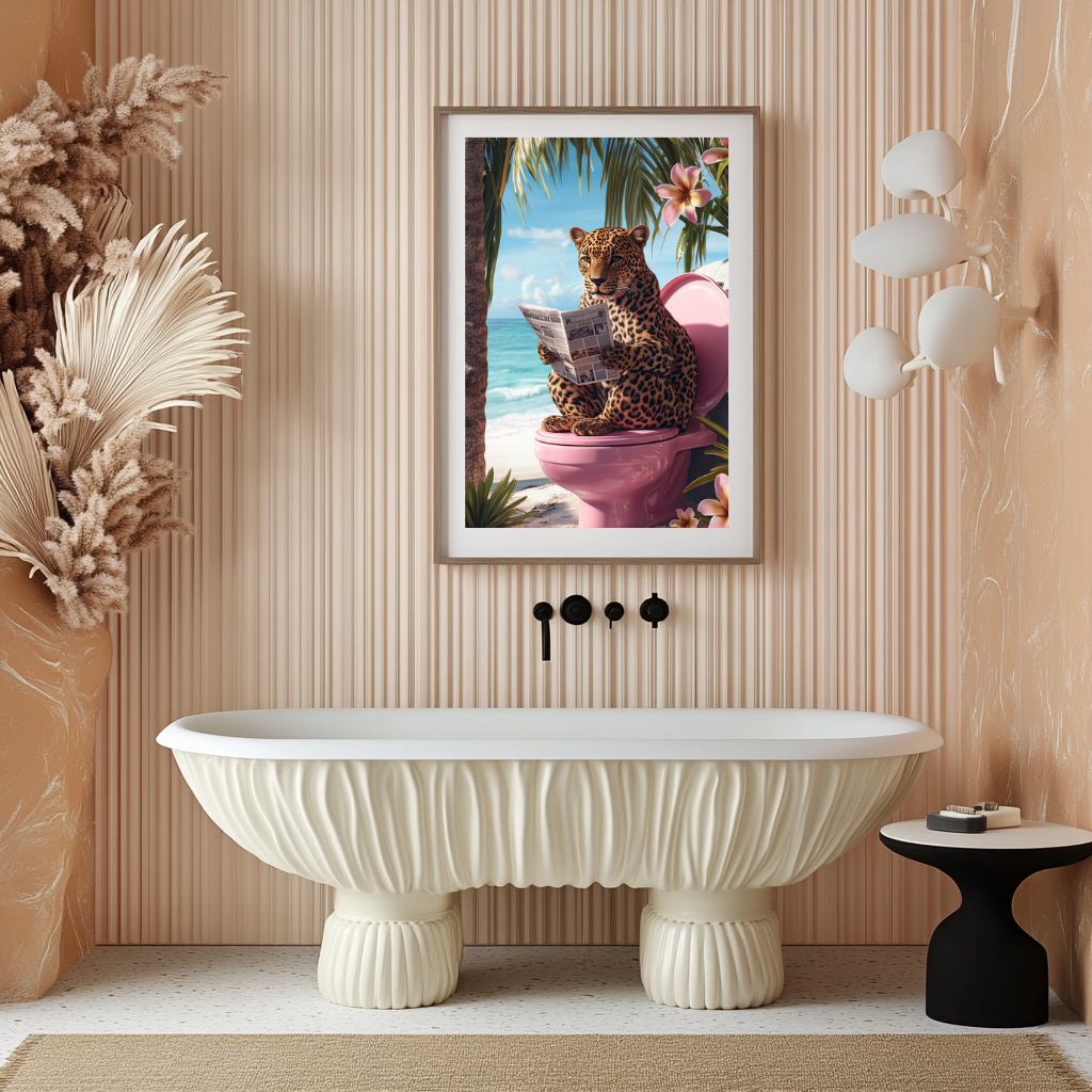 Tropicool Leopard – Jungle Break Art Print