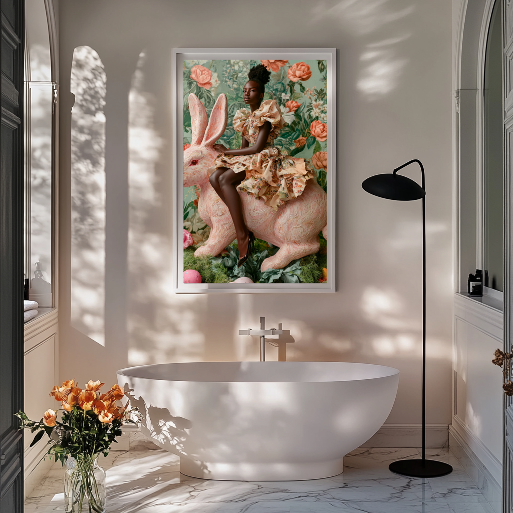 Flora & Fable – Garden Muse on Rabbit Wall Art Poster
