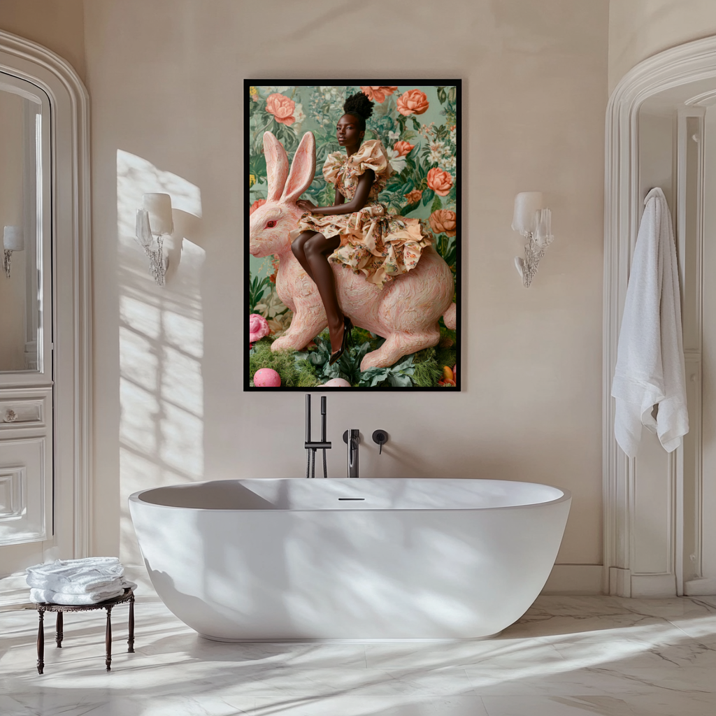 Flora & Fable – Garden Muse on Rabbit Wall Art Poster