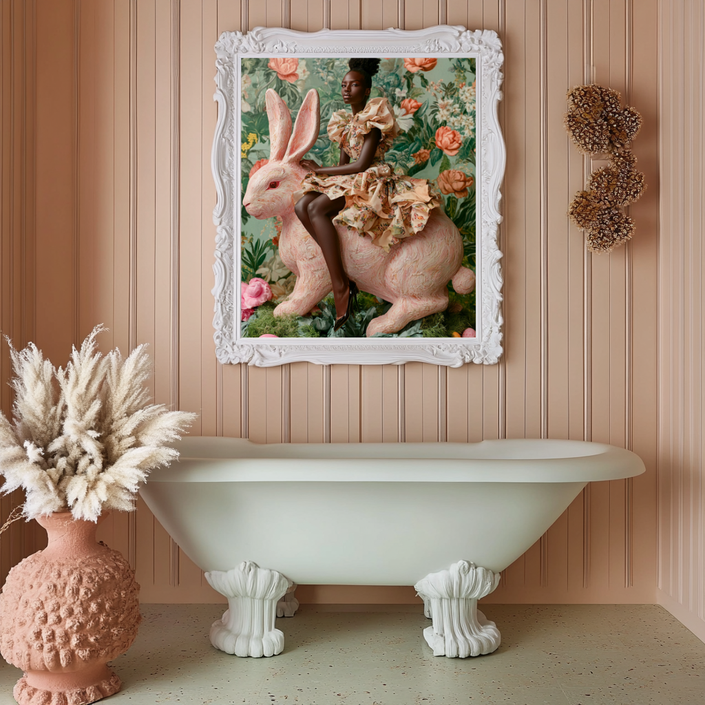 Flora & Fable – Garden Muse on Rabbit Wall Art Poster