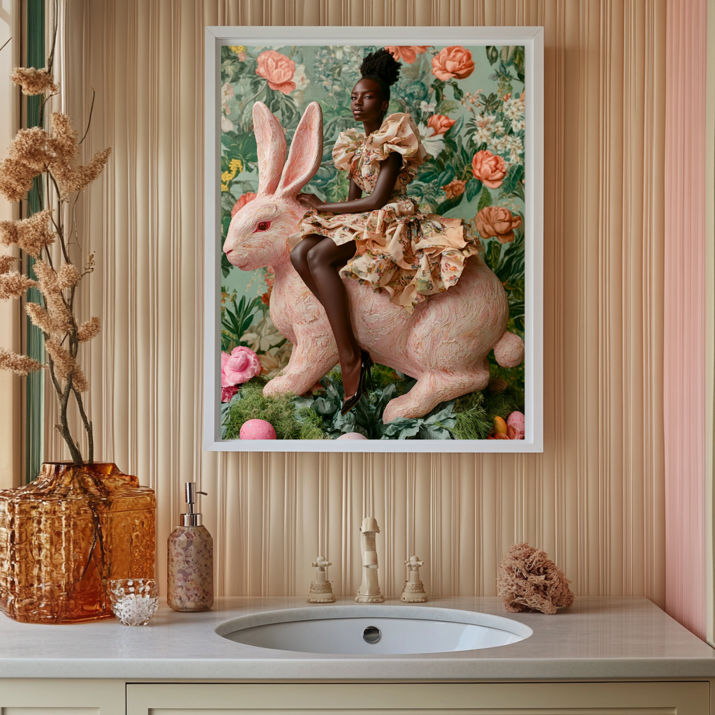 Flora & Fable – Garden Muse on Rabbit Wall Art Poster