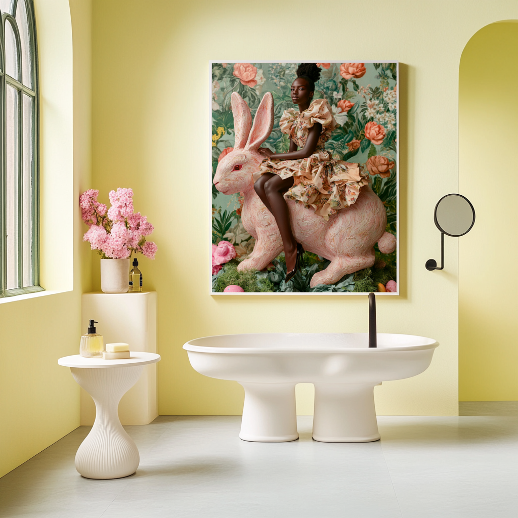 Flora & Fable – Garden Muse on Rabbit Wall Art Poster