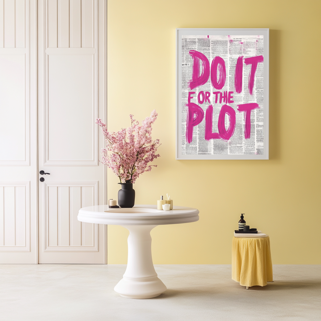 Do It For The Plot – Bold Motivational Wall Art