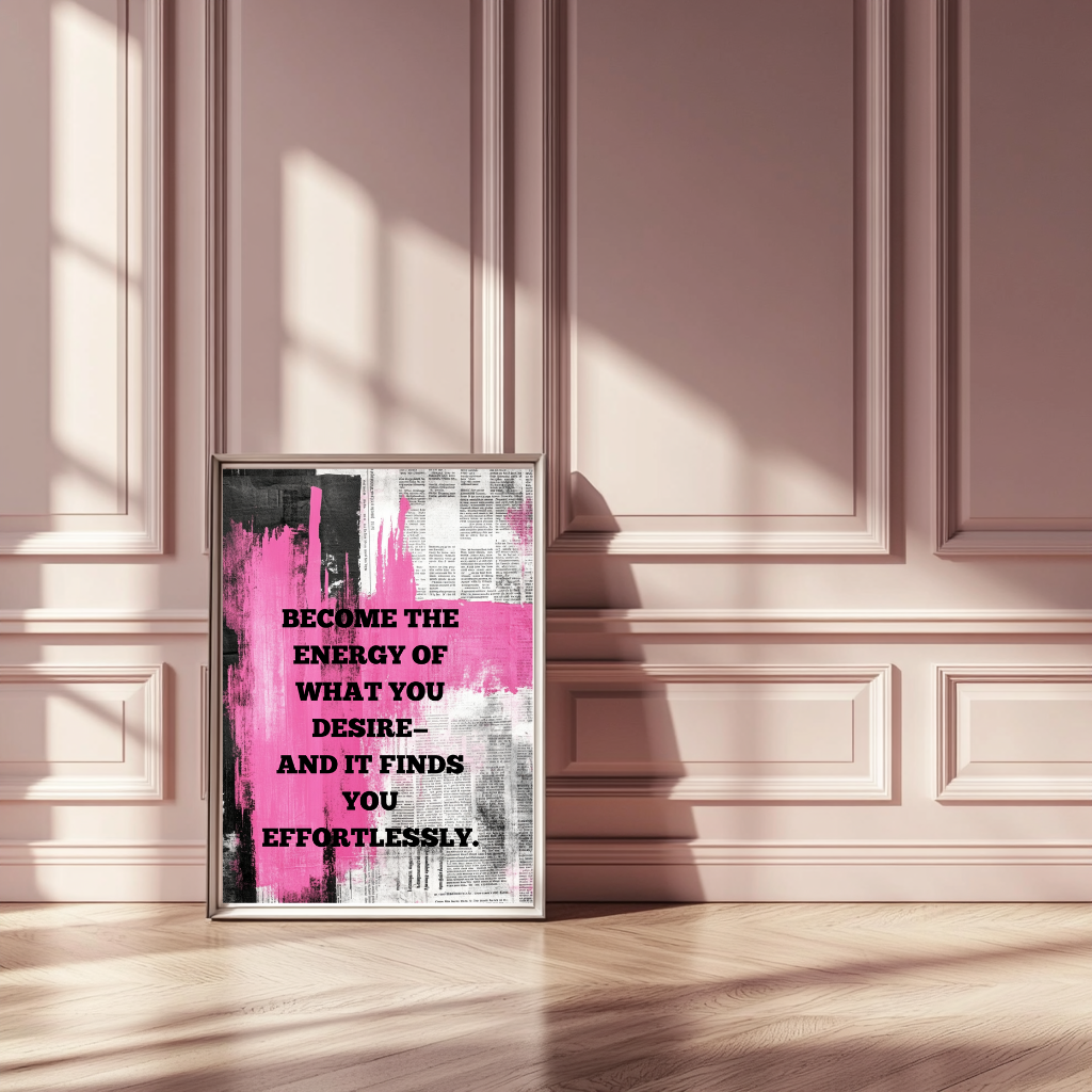 The Energy of Desire – Empowerment Quote Art Poster