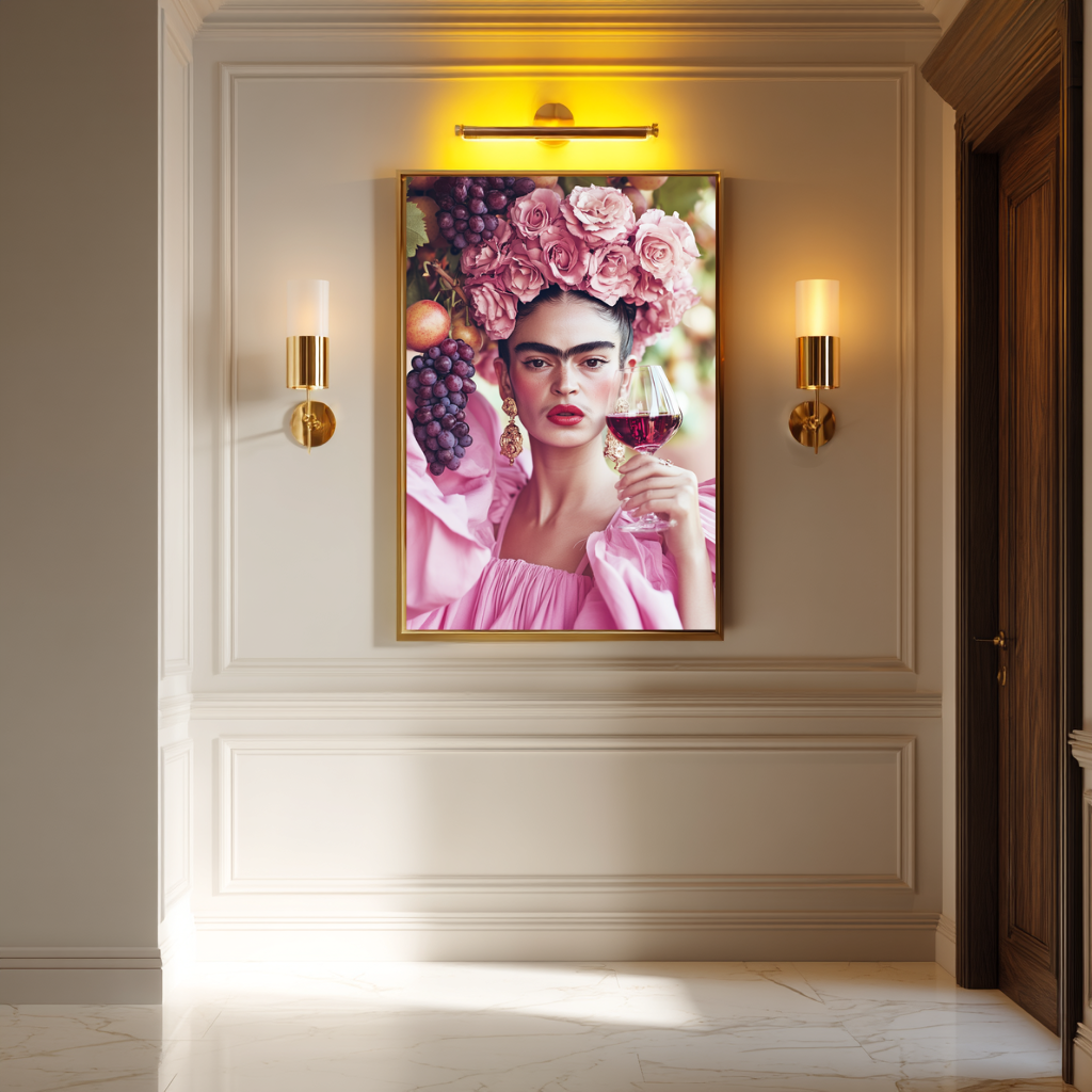 Rosé Reign – Bold Feminine Wine Portrait Wall Art Poster