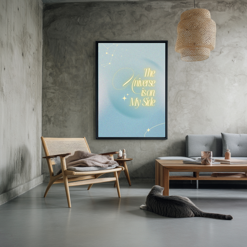 The Universe Is On My Side – Cosmic Affirmation Poster
