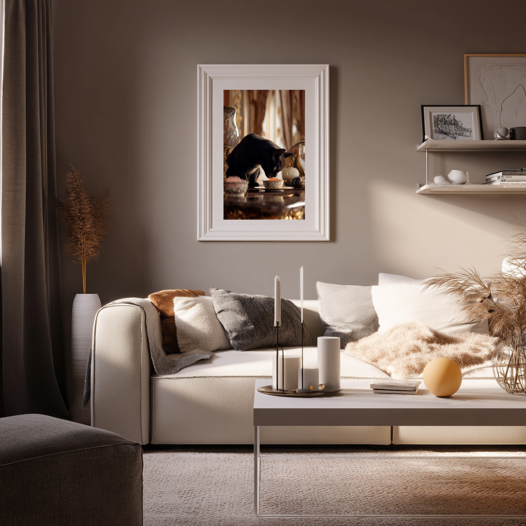 Velvet Indulgence – Impression d'art de luxe pour chat