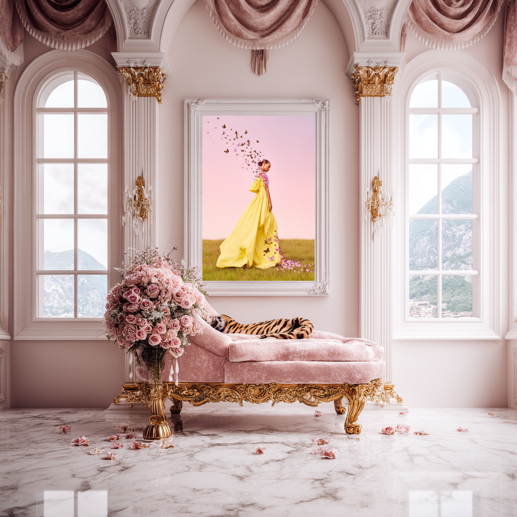 The Blooming Exit – Schmetterlingskleid-Wandkunstposter