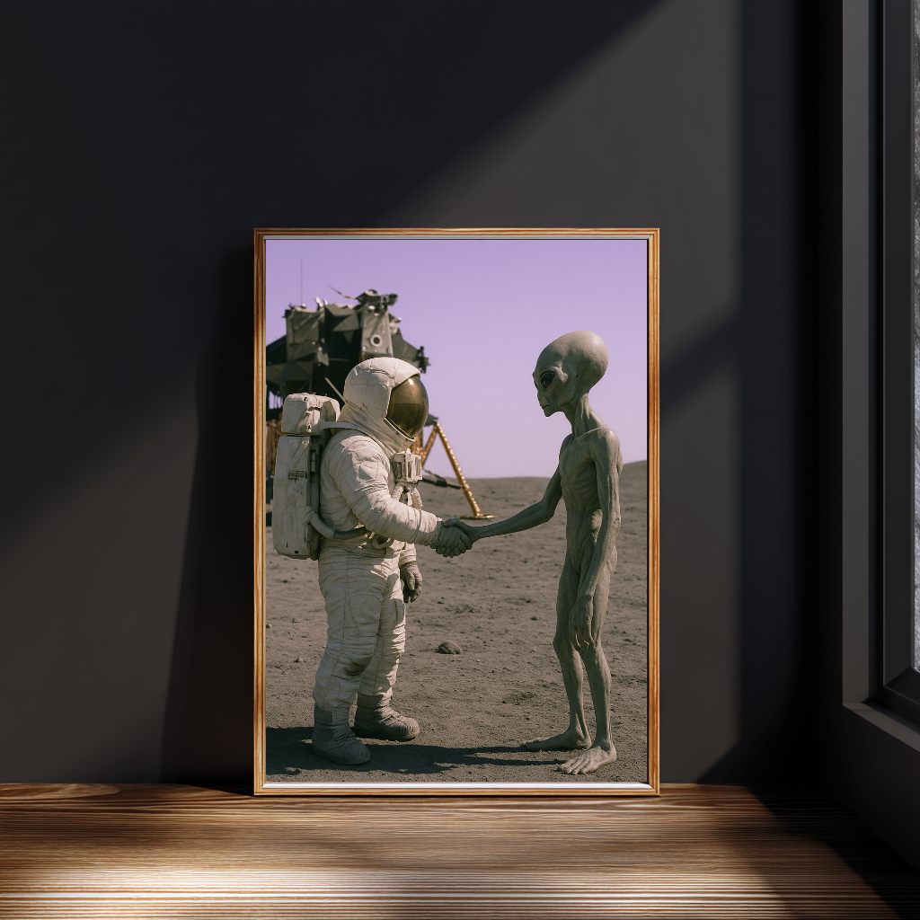 First Contact - Space Explorer Fine Art