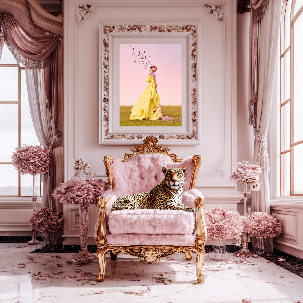 The Blooming Exit – Schmetterlingskleid-Wandkunstposter