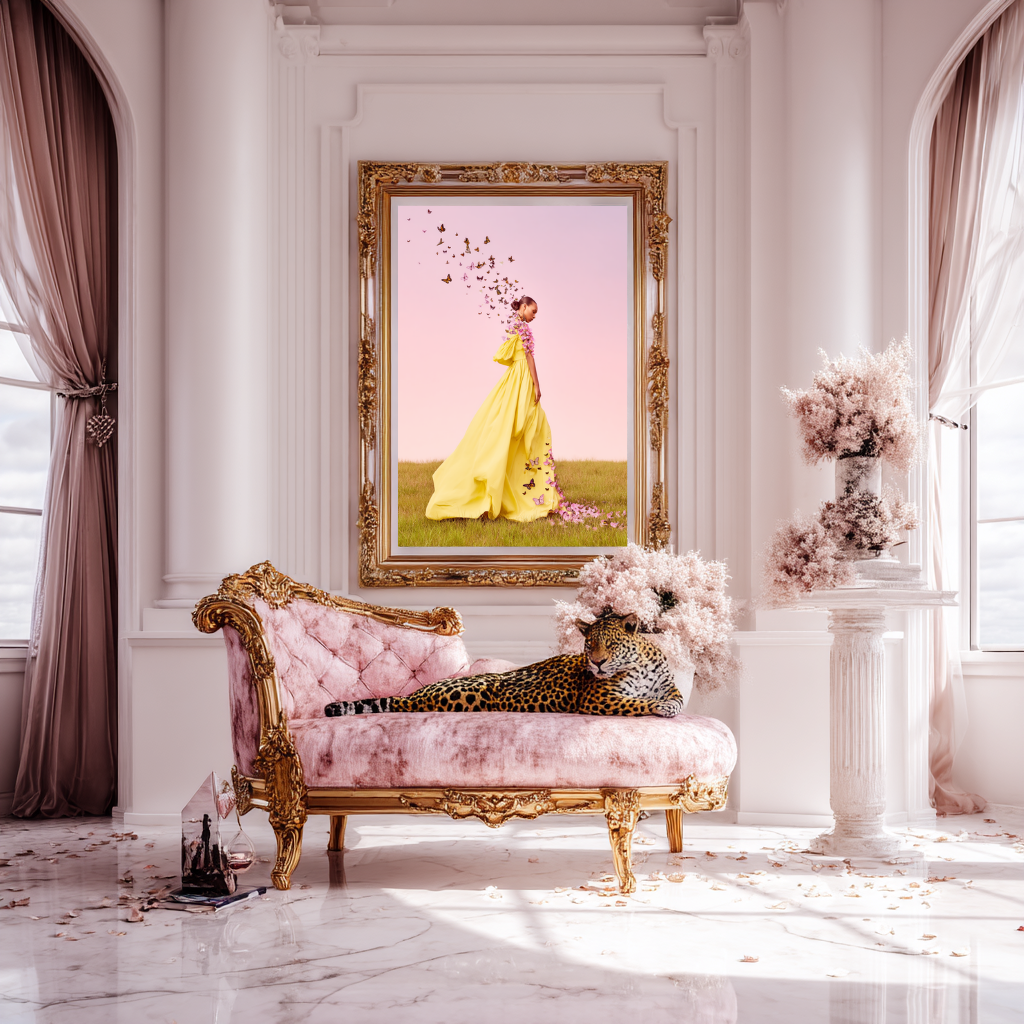 The Blooming Exit – Schmetterlingskleid-Wandkunstposter