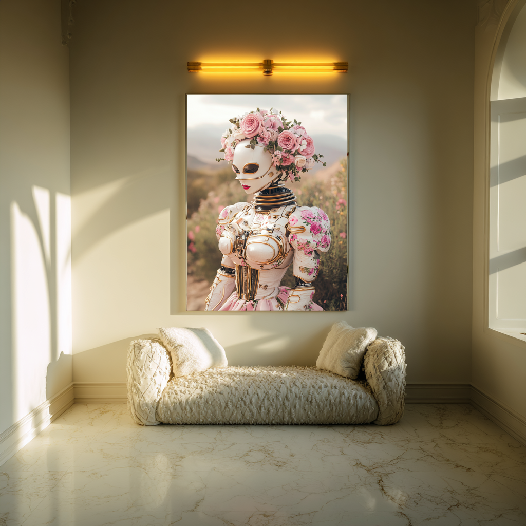 Blush Circuitry – Floral AI Muse Wall Art Poster