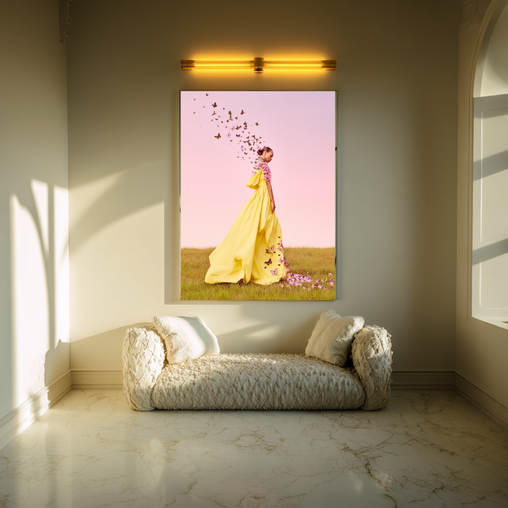 The Blooming Exit – Schmetterlingskleid-Wandkunstposter