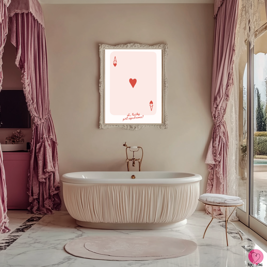 Lucky Girl Syndrome – Ace of Hearts Wall Art Print