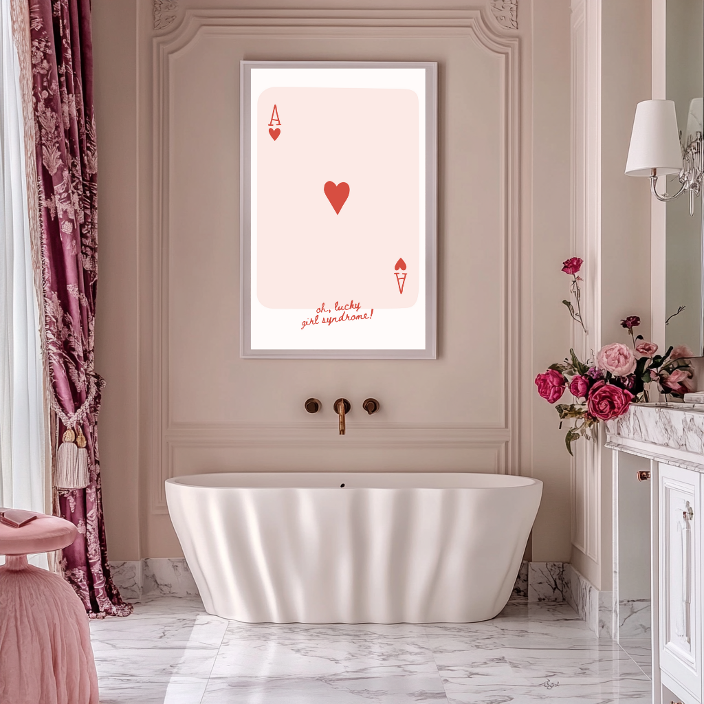 Lucky Girl Syndrome – Ace of Hearts Wall Art Print