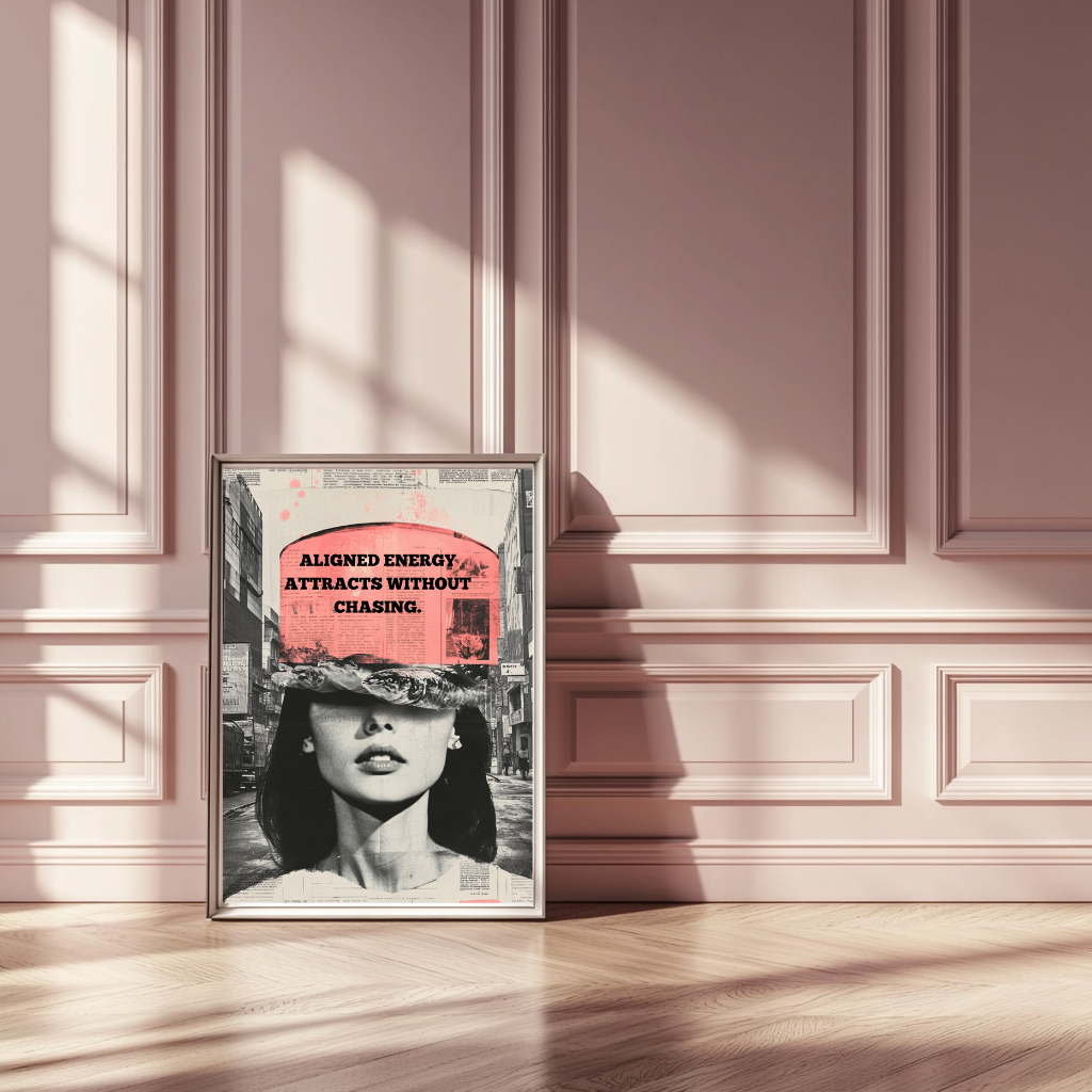 Aligned Energy – Feminine Attraction Energy Quote Wall Art Poster