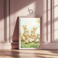 Bunny Picnic – Rabbit Family Tea Party Wall Art Poster