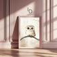 Moonlit Eyes – Sepia Baby Owl Wall Art Poster