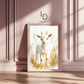 Golden Stroll – Baby Goat in Field Wall Art Poster