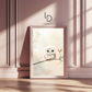 Featherlight Gaze – Soft Baby Owl Wall Art Poster