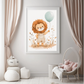 Braveheart Cub – Lion with Balloon Nursery Wall Art Poster