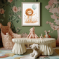 Braveheart Cub – Lion with Balloon Nursery Wall Art Poster