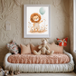 Braveheart Cub – Lion with Balloon Nursery Wall Art Poster