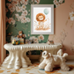 Braveheart Cub – Lion with Balloon Nursery Wall Art Poster