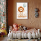 Braveheart Cub – Lion with Balloon Nursery Wall Art Poster