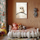Moonlit Eyes – Sepia Baby Owl Wall Art Poster