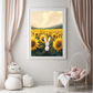 Sunflower Gaze – Bunny in Golden Field Wall Art Poster