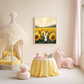Sunflower Gaze – Bunny in Golden Field Wall Art Poster
