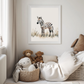 Savanna Gaze – Minimalist Zebra Nursery Wall Art Poster