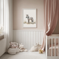 Savanna Gaze – Minimalist Zebra Nursery Wall Art Poster