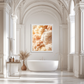Peach Bloom Clouds – Soft Textured Abstract Wall Art