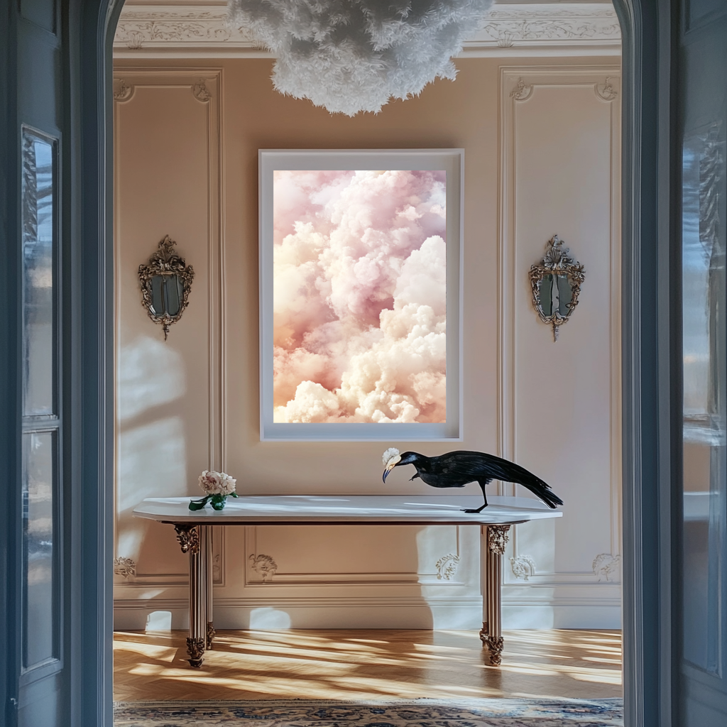 Cotton Candy Skies – Soft Pastel Cloud Art Print