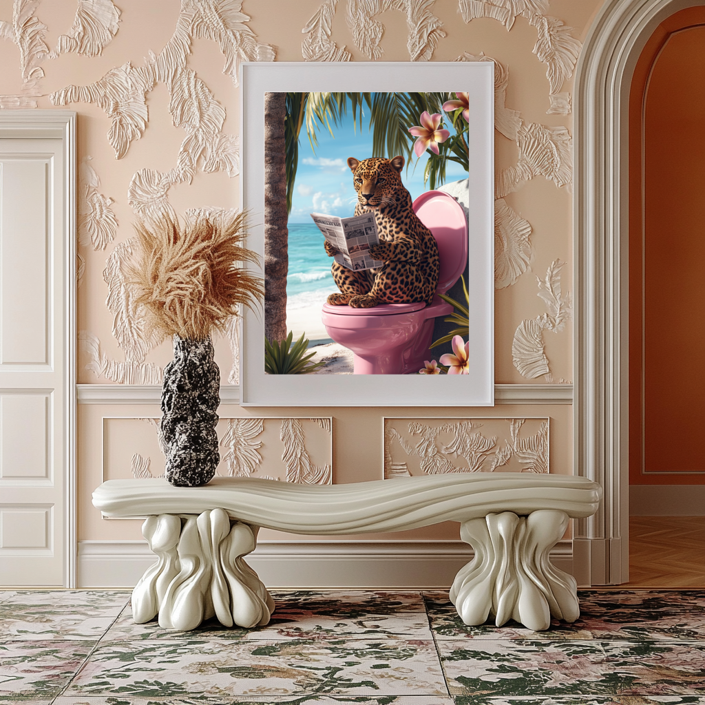Tropicool Leopard – Jungle Break Art Print