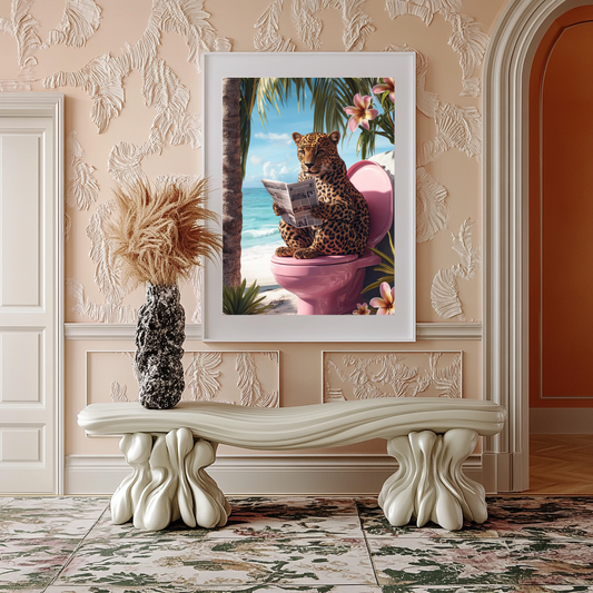 Tropicool Leopard – Jungle Break Art Print