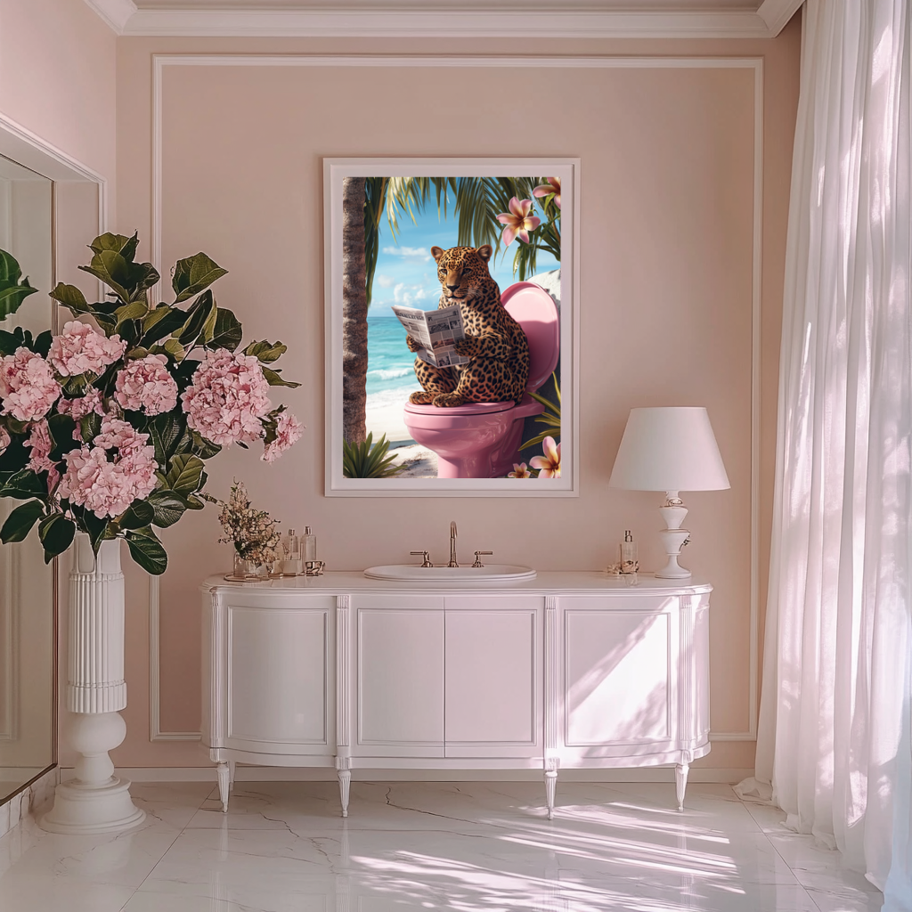 Tropicool Leopard – Jungle Break Art Print