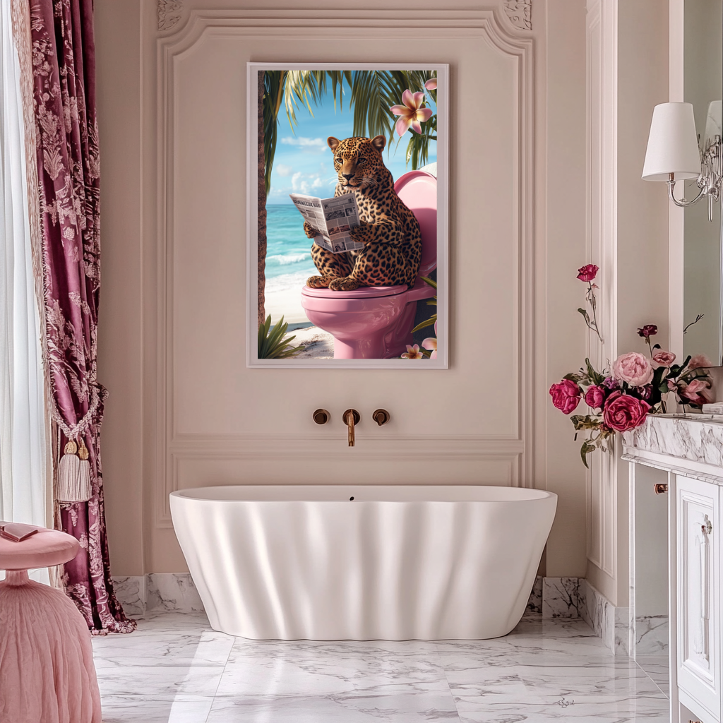 Tropicool Leopard – Jungle Break Art Print