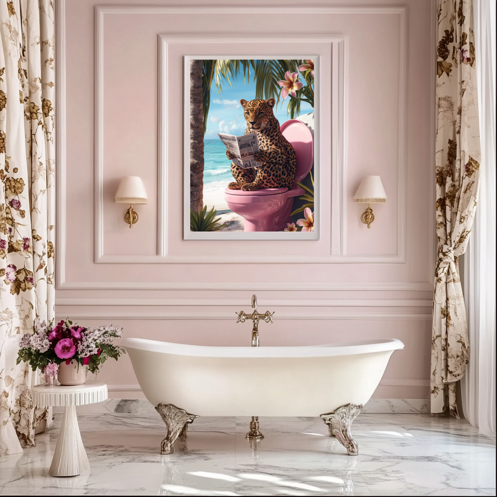 Tropicool Leopard – Jungle Break Art Print