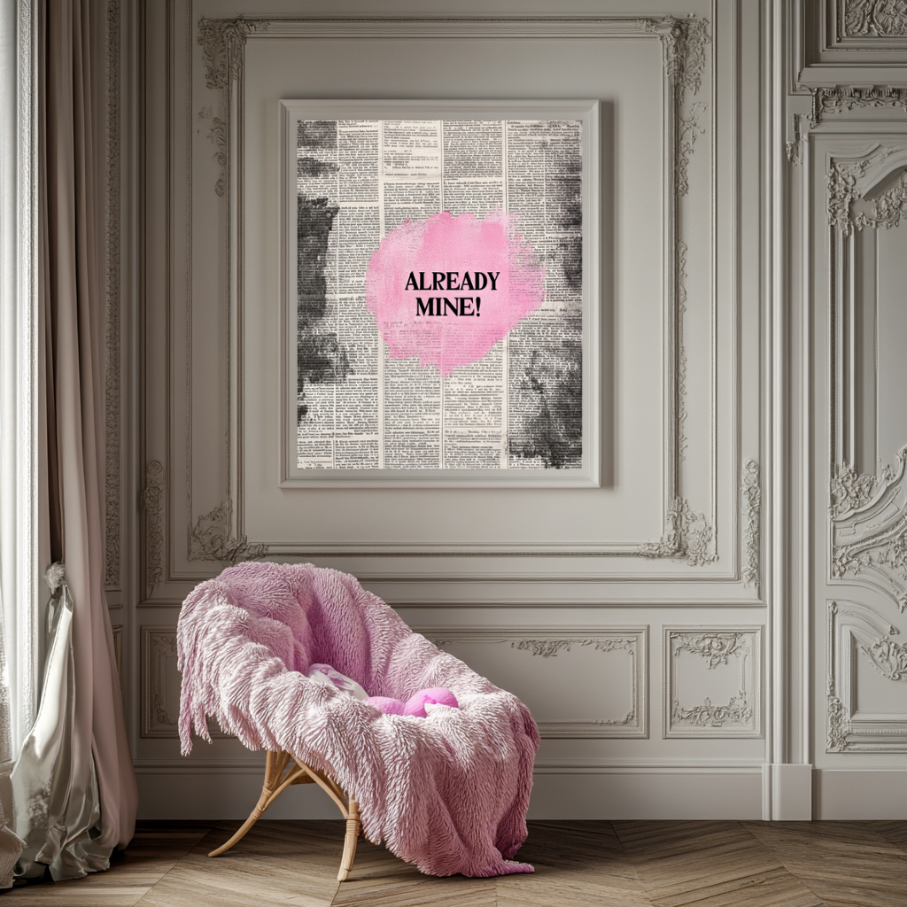 Already Mine! – Pink Affirmation Art Print