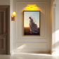 Winds of Becoming – Woman in Flight with Butterflies Wall Art Poster