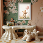 Joyful Bear – Pink Balloon Nursery Wall Art Poster