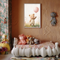 Joyful Bear – Pink Balloon Nursery Wall Art Poster