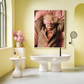 Pink Genius – Einstein in Floral Dream Wall Art Poster