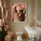 Pink Genius – Einstein in Floral Dream Wall Art Poster