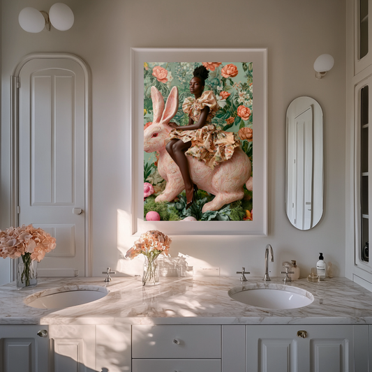 Flora & Fable – Garden Muse on Rabbit Wall Art Poster